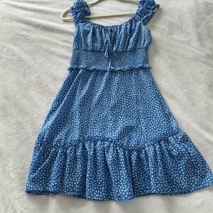 Fashion Brand Company Blue and White Dress